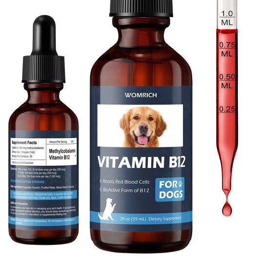 WOMRICH Appetite B12 bottle pour shows easy dosing for energy support