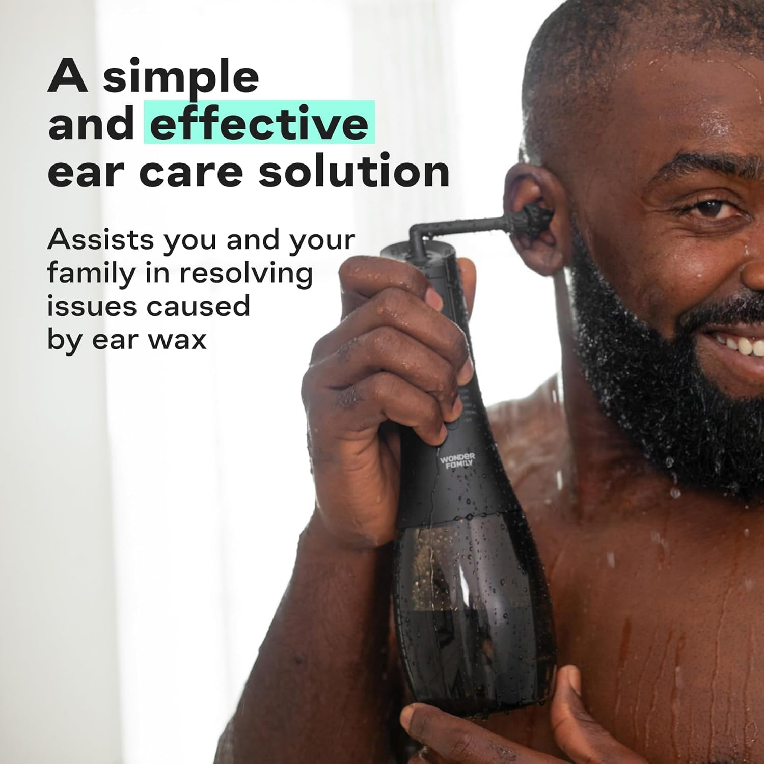 Wonder Family ear irrigation nozzles set enables targeted cleaning for ears.