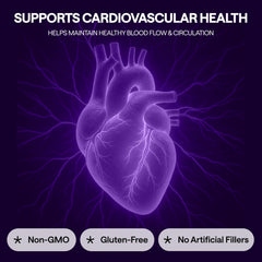 WONDER FAMILY Resveratrol visual hints at heart-support benefits and improved circulation.
