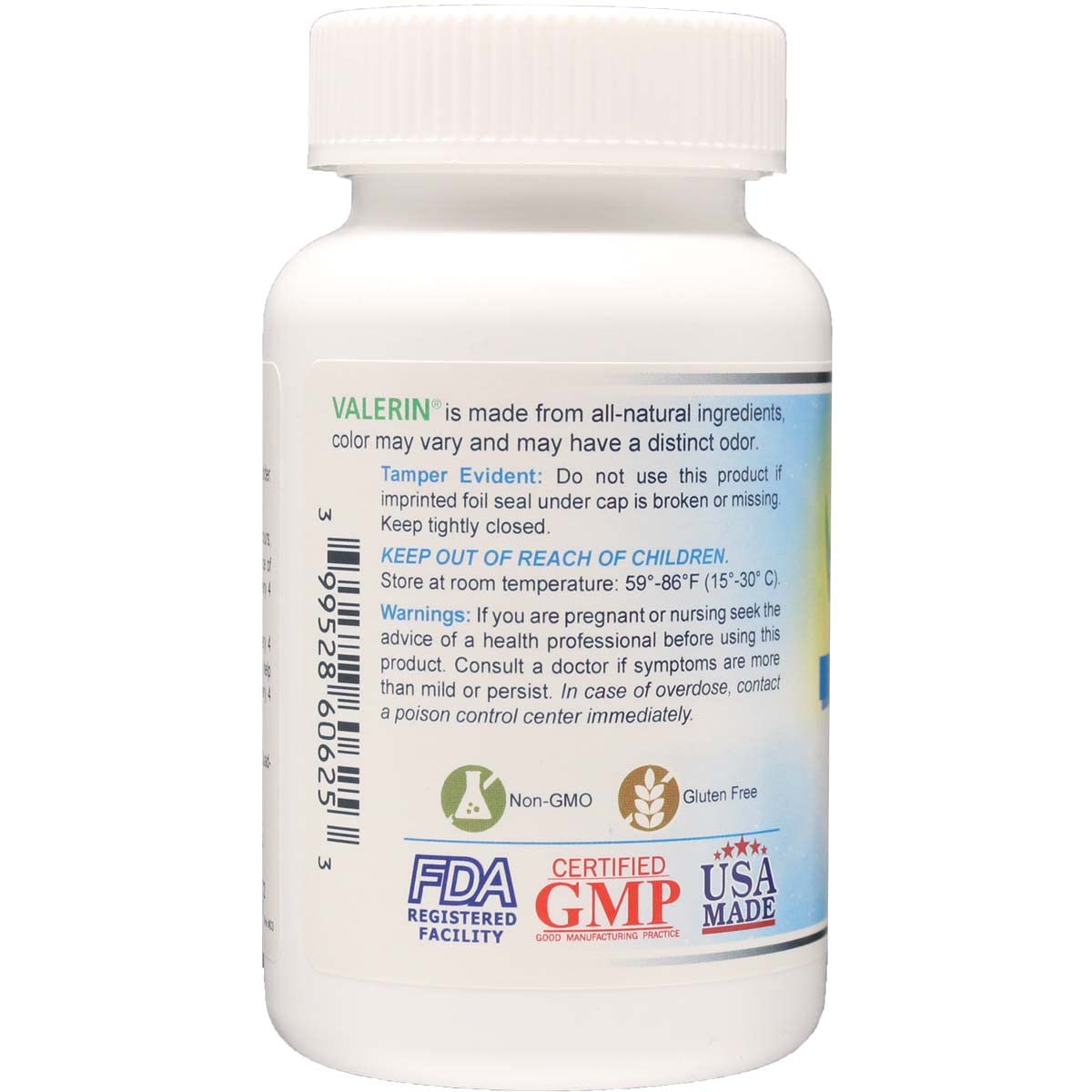 Wonder Laboratories valerian root and passion flower imagery hinting at stress relief support.