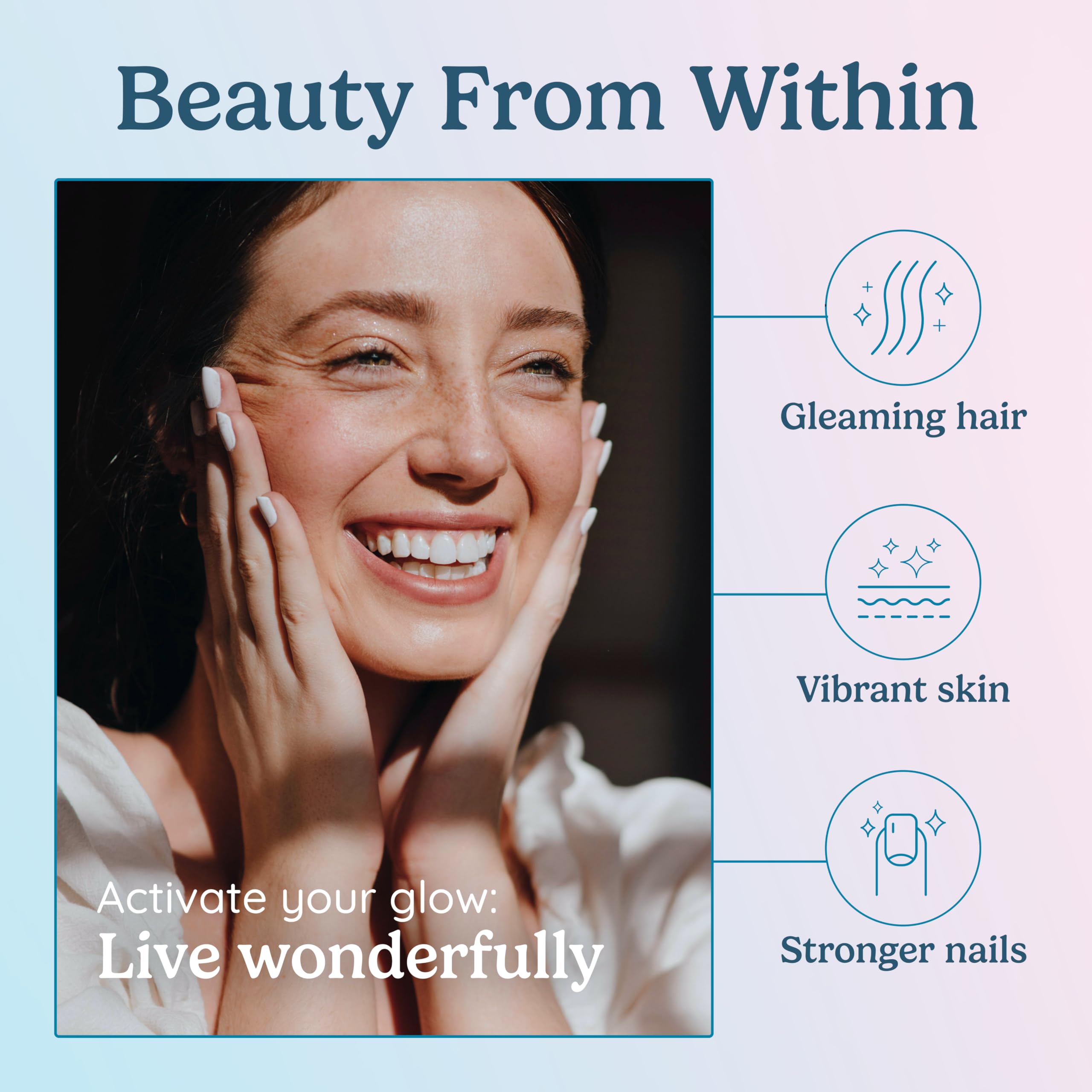 WonderCow collagen hyaluronic acid focus highlights hydration and elasticity.