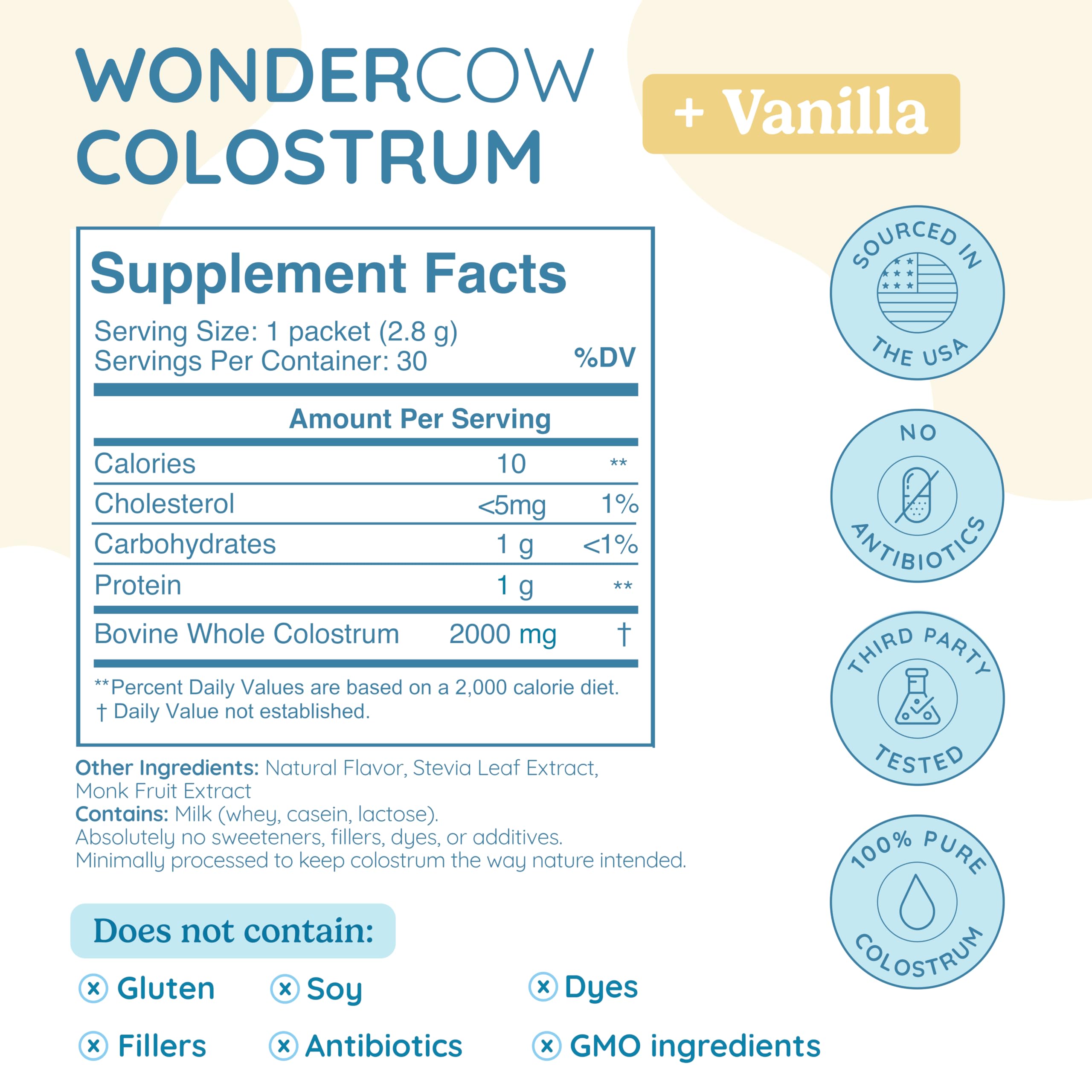 WonderCow colostrum to-go packets enable convenient immune support.