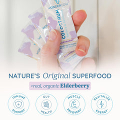 WonderCow packaging label showing pure colostrum and ethical sourcing.