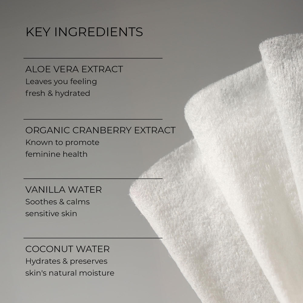Woo More Play Freshies individual wipe for discreet, convenient refresh.