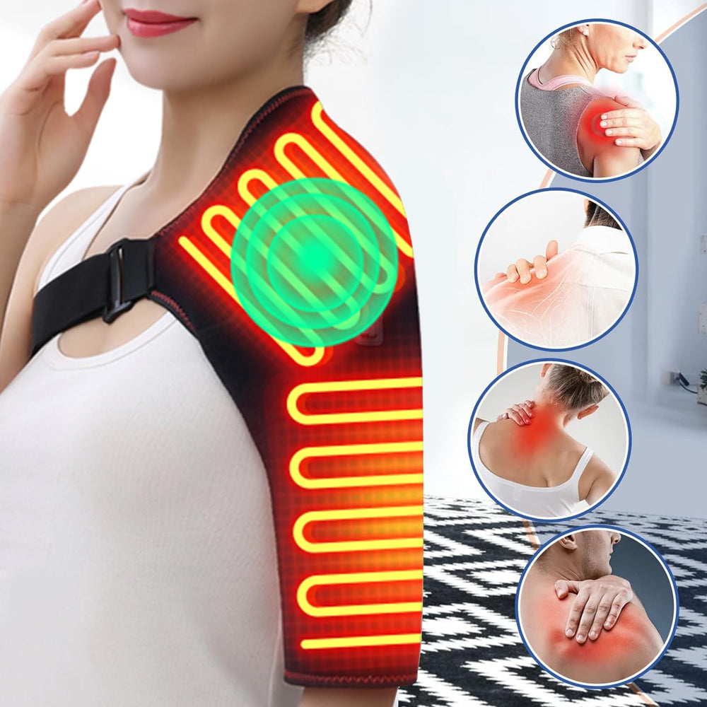 WOOLALA portable electric heating pad for shoulder provides convenient warmth on the go