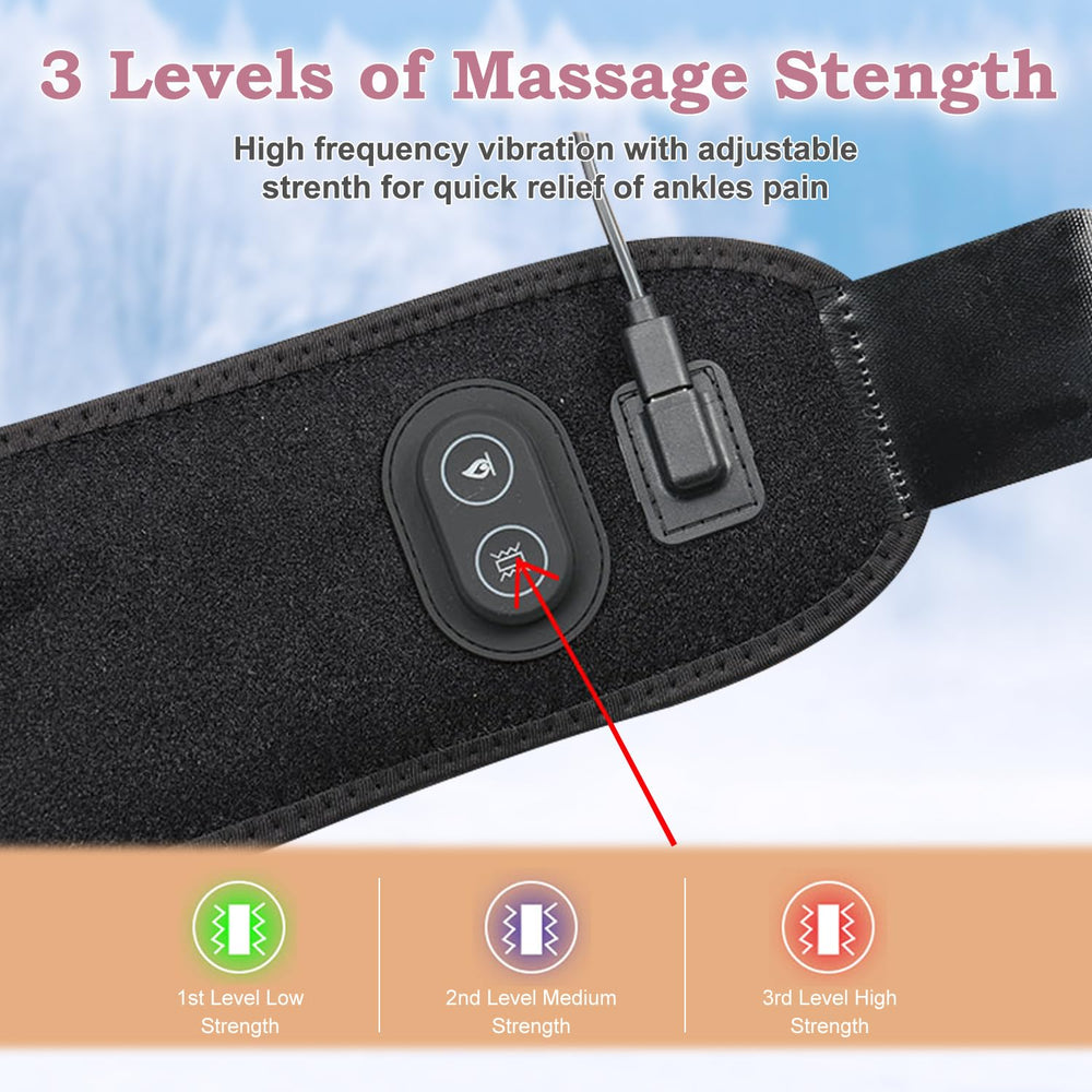 WOOLALA heated massage wrist wrap worn for everyday comfort.