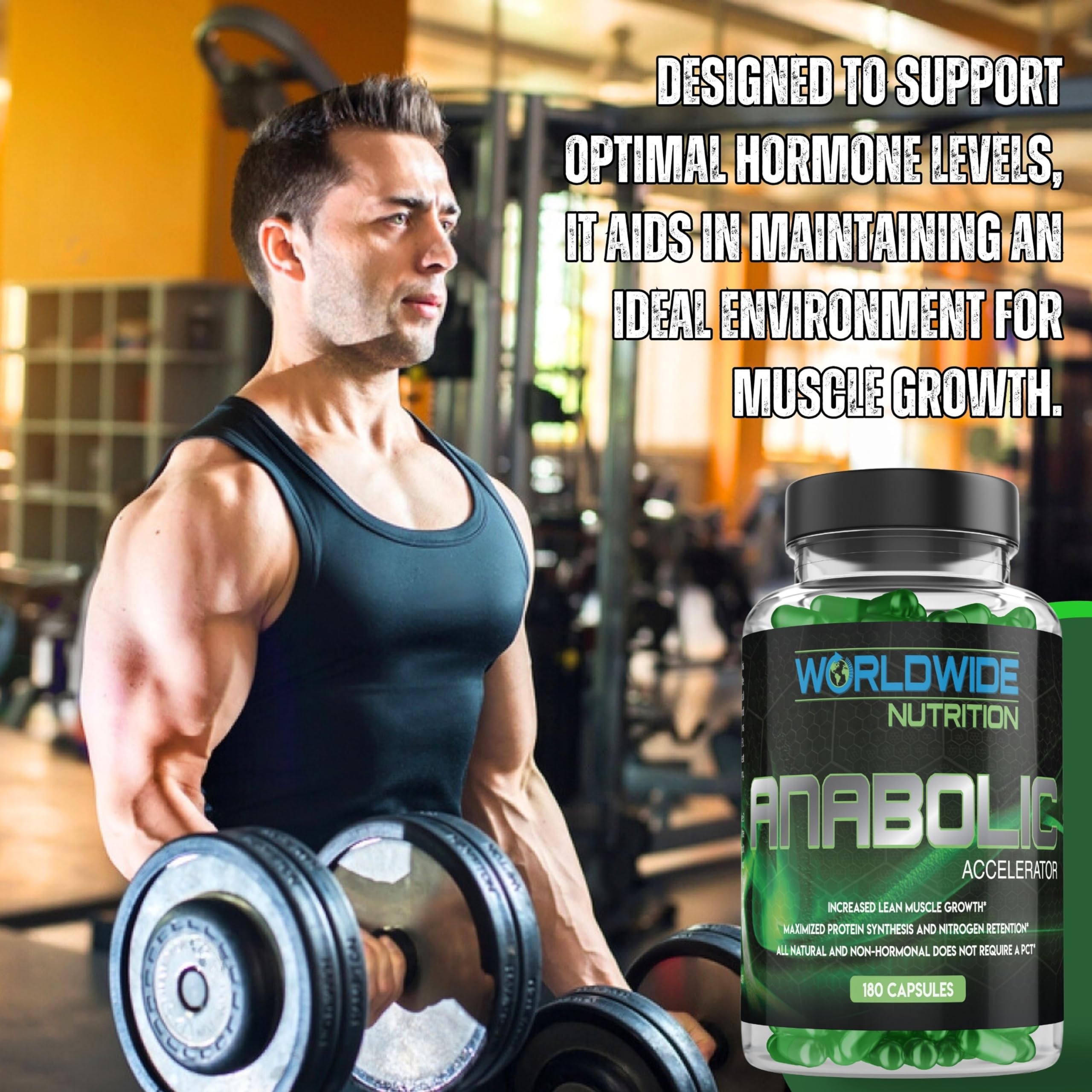 Worldwide Nutrition Anabolic Accelerator in daily routine promoting steady energy