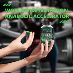Worldwide Nutrition Anabolic Accelerator scoop with capsules for easy dosing