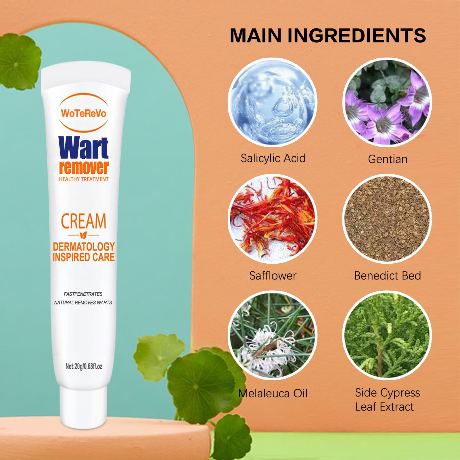 WoTeReVo salicylic acid ointment tube ready for precise application.