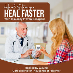 Wound Care Plus collagen powder chocolate mixing-stir demonstrates versatile shake options.