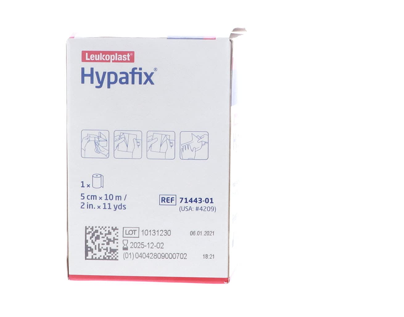Water-resistant Hypafix adhesive on a bandage setup