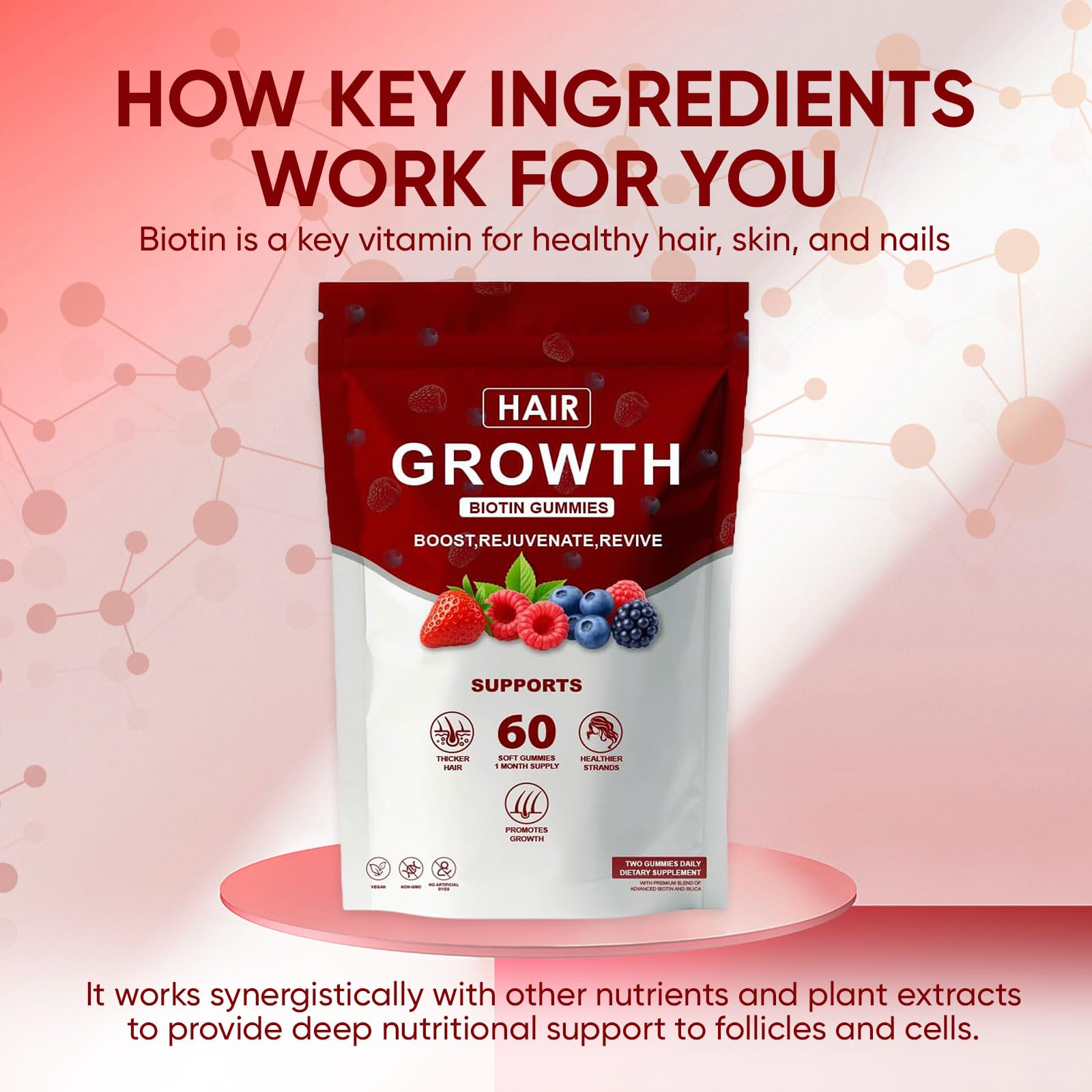 WOVOEO Lumin chewable texture closeup, easy daily supplement
