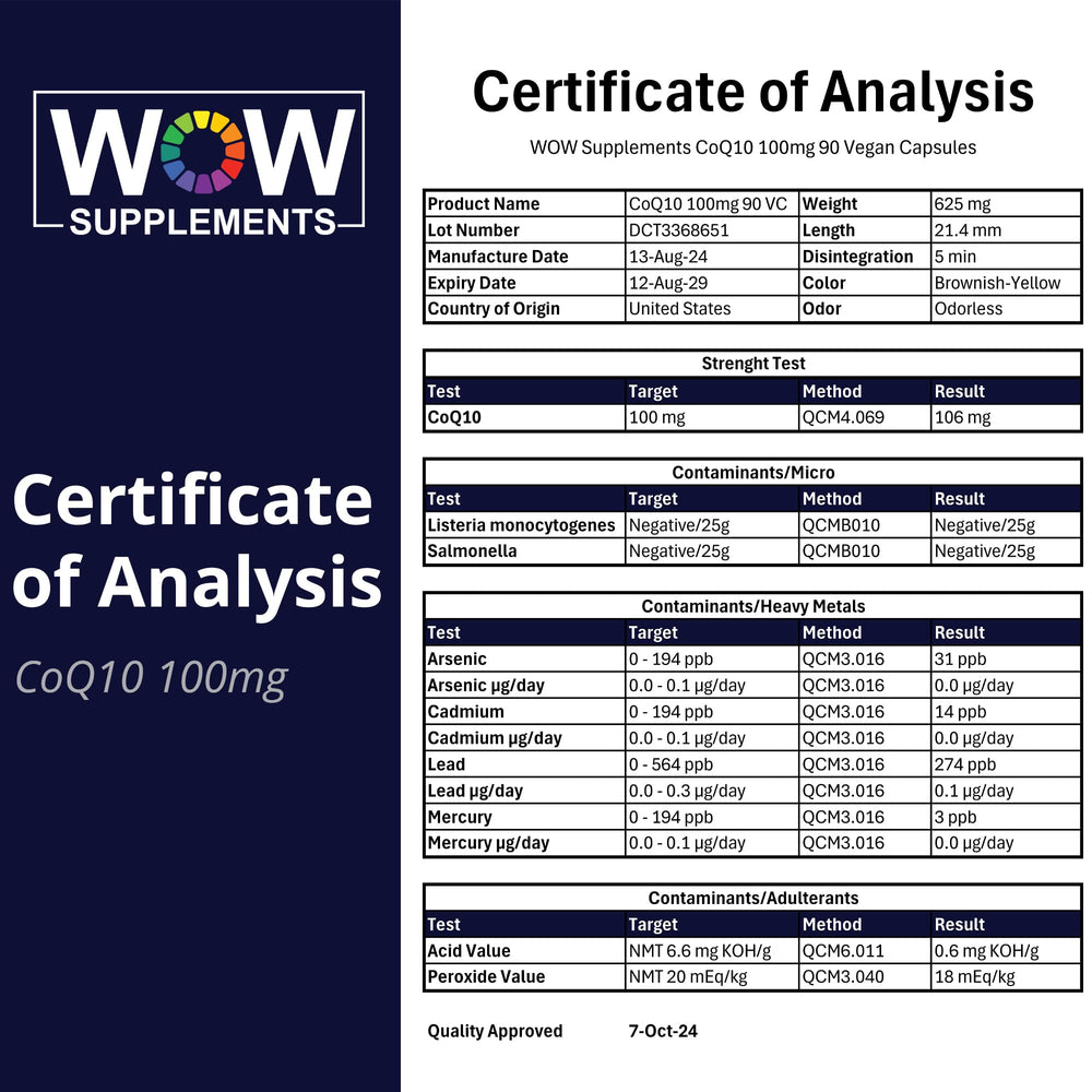 WOW Supplements CoQ10 daily use scene showing lifestyle integration