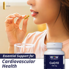 WOW Supplements CoQ10 GMP-quality label and bottle