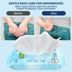 WowDay aloe vera-enriched wipes close-up for gentle, cooling care.