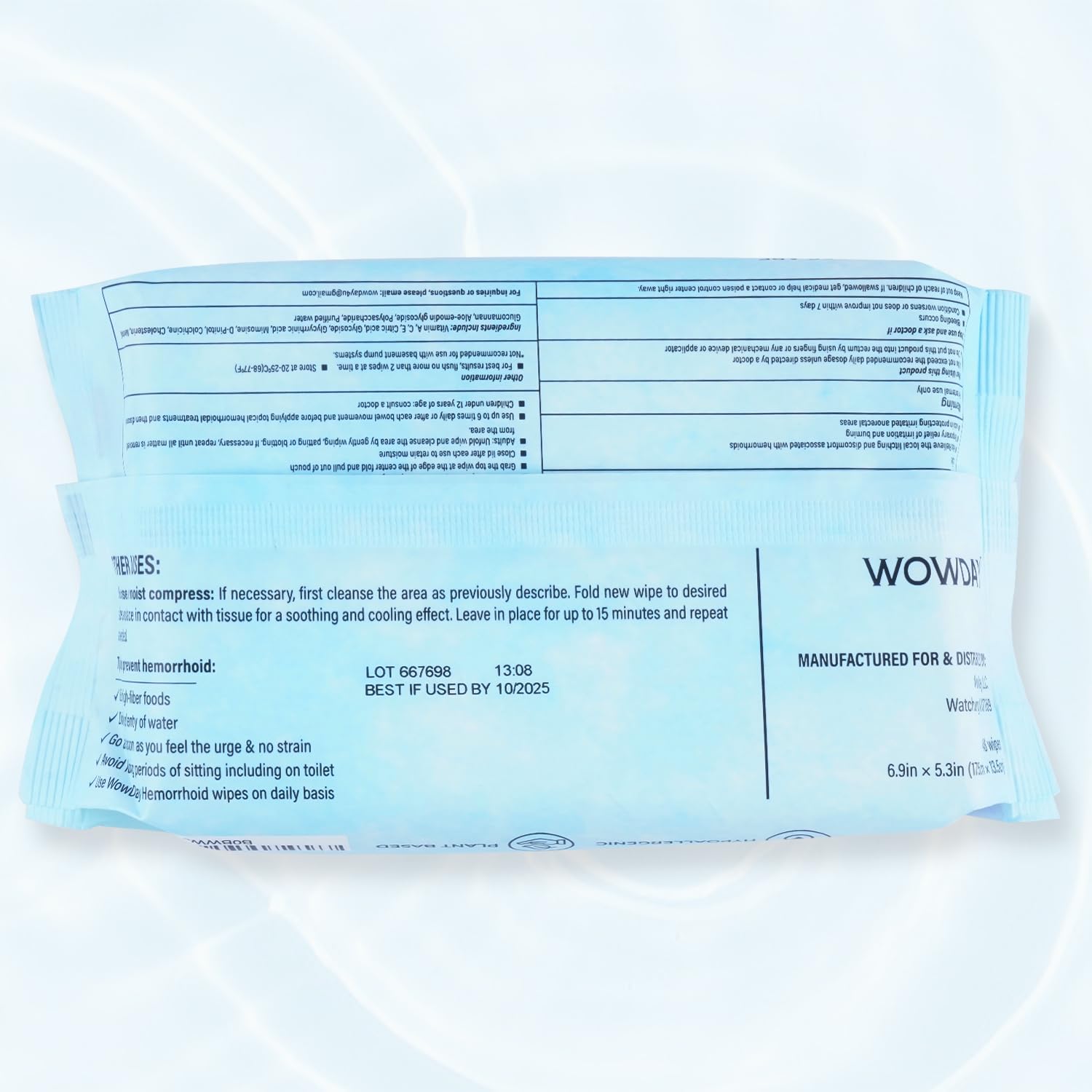 WowDay cruelty-free and paraben-free wipes for everyday use