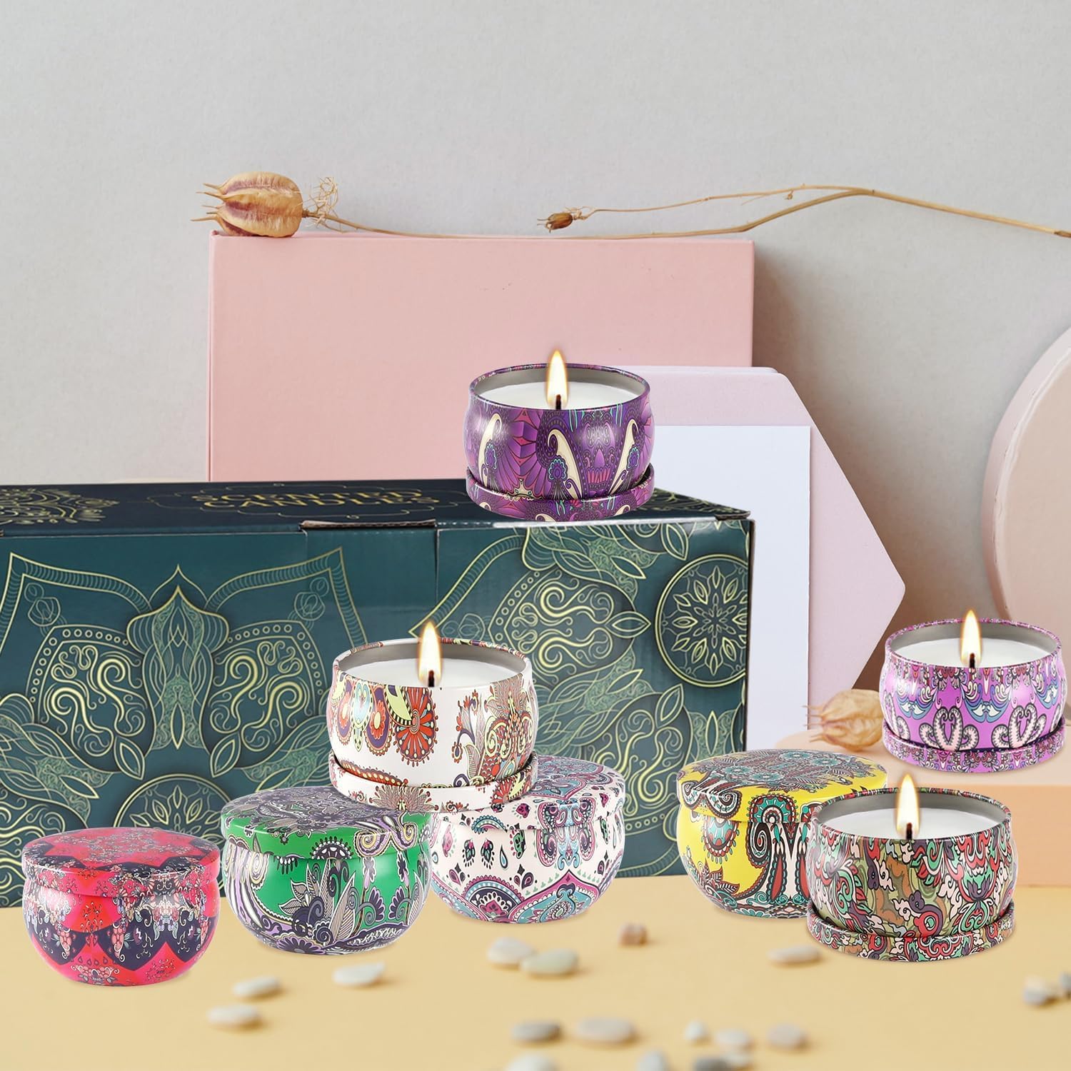 WPONSZU rose lavender vanilla scents for soothing atmosphere