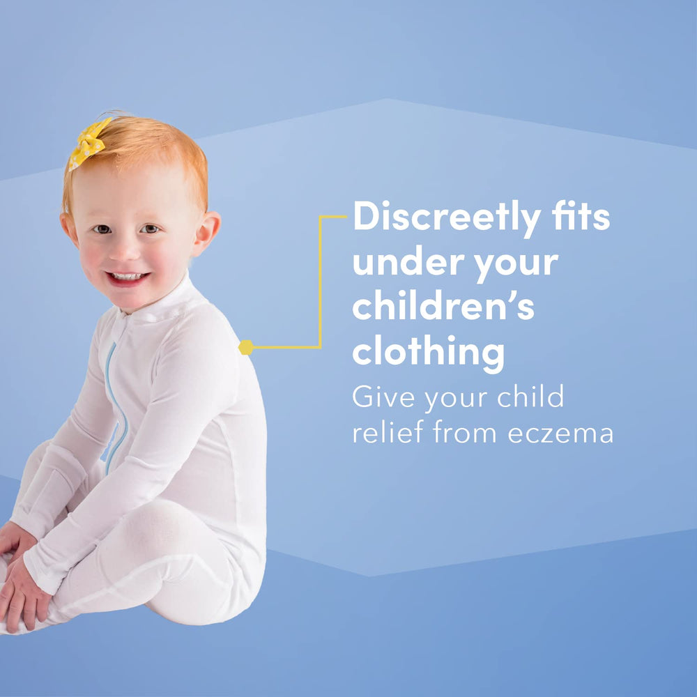 Wrap-E-Soothe under clothing demonstration, discreet comfort for daily wear.