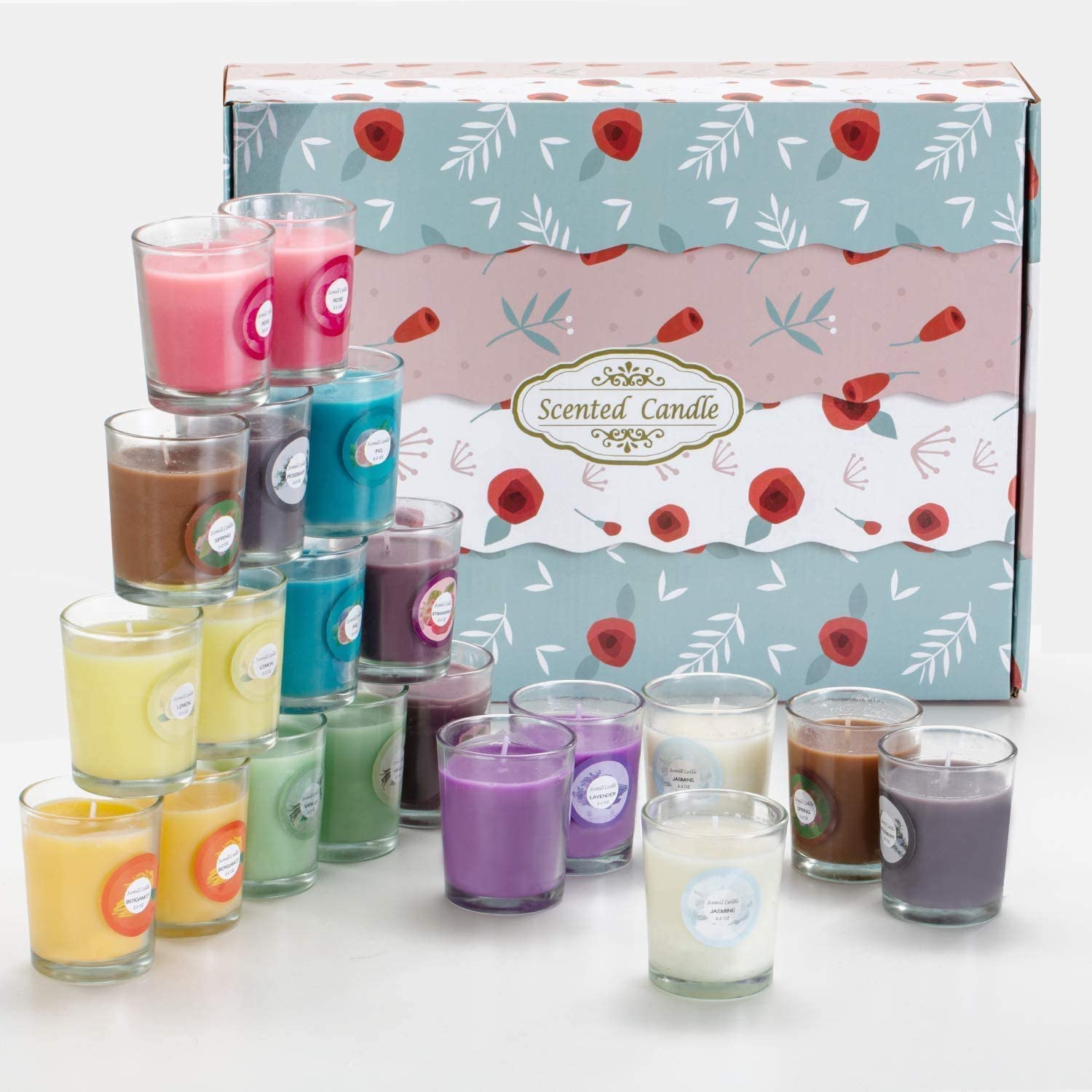 WREXCS glass jar candle set with elegant design for decor and ambiance