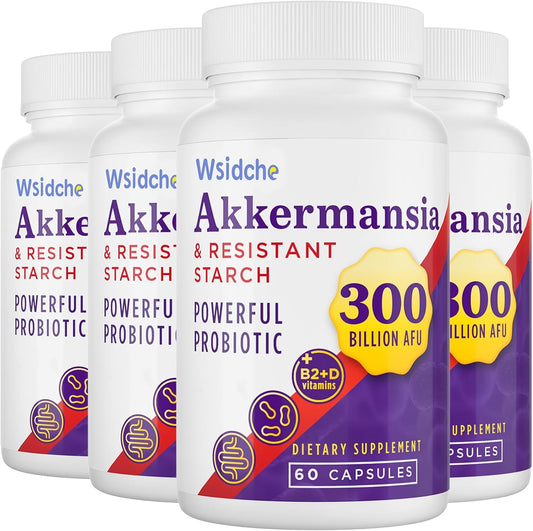 Wsidche Akkermansia 300billion AFU bottle shows strong gut health support