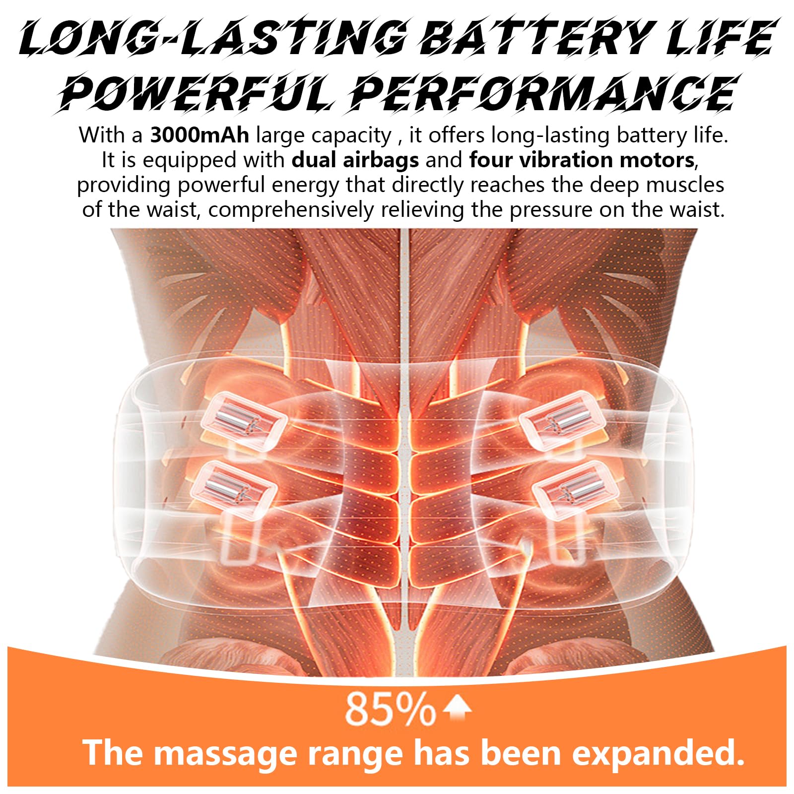 Wtruoy back massager with red light beads promotes relaxation.