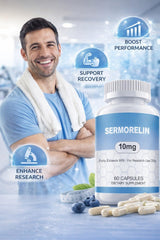 WUCOO Sermorelin capsule close-up highlighting uniform dosing.