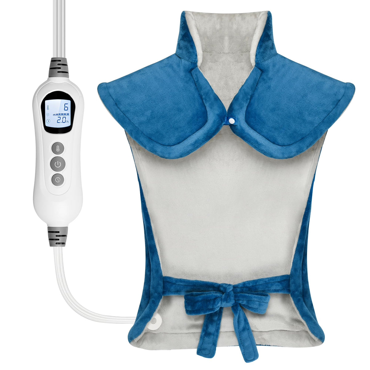 WUGE heating pad back and shoulder heat provides full upper-body comfort and muscle relaxation.
