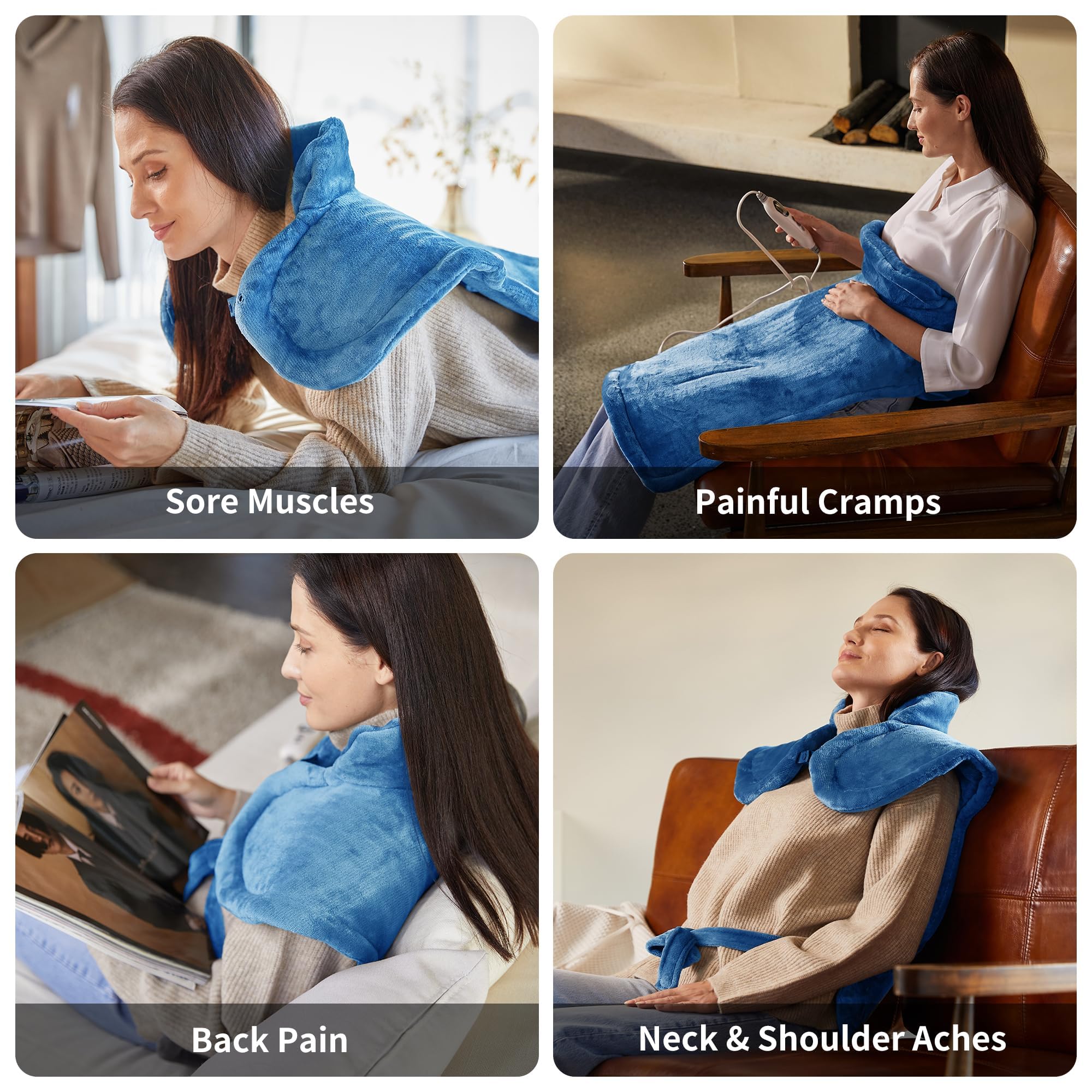 WUGE heating pad controller remote enables precise, easy temperature adjustments.