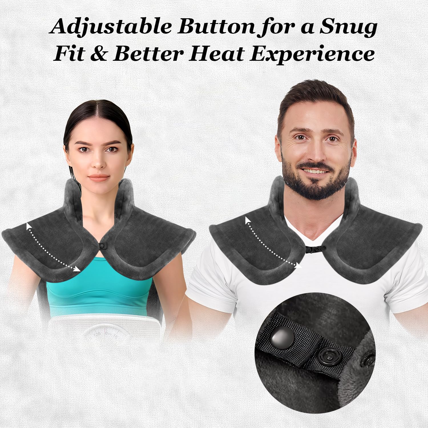 WUGE heating pad provides leg and arm heat with adjustable settings.