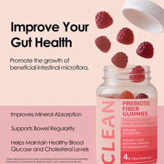 Wuliao Clean Fiber Gummies for Men 60 gummies image showing the daily serving format.