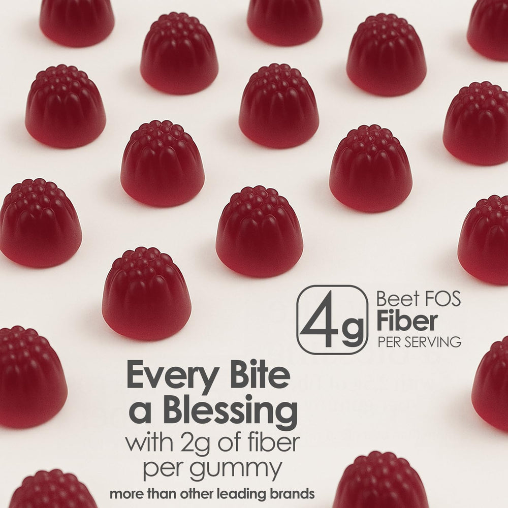 Wuliao Clean Fiber Gummies for Men bottle with cap open ready for serving.