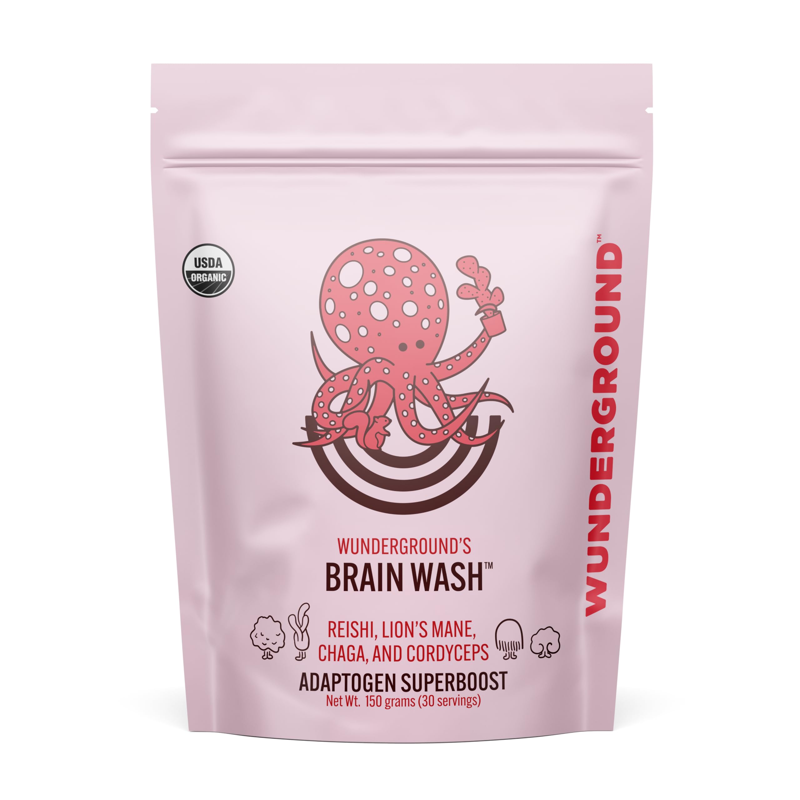 Wunderground Brain Wash pouch front view for easy daily focus on the go.