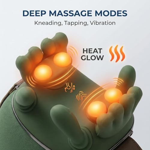 Wuxiivee back massage with 4D tech highlights deep tissue kneading.