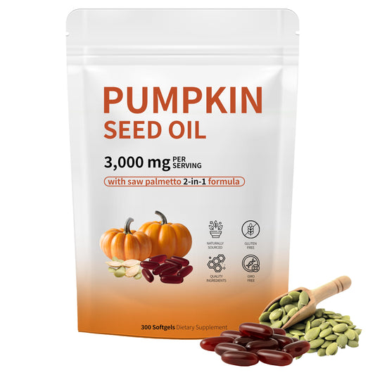 Wvnscl Aurove bottle on shelf highlighting pumpkin seed oil capsules for daily vitality.