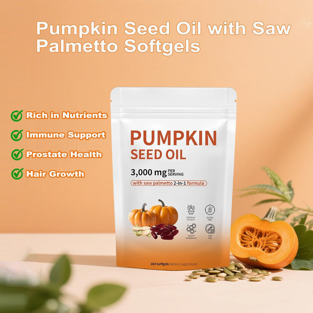 Wvnscl Aurove pumpkin seed oil softgels ready to swallow.