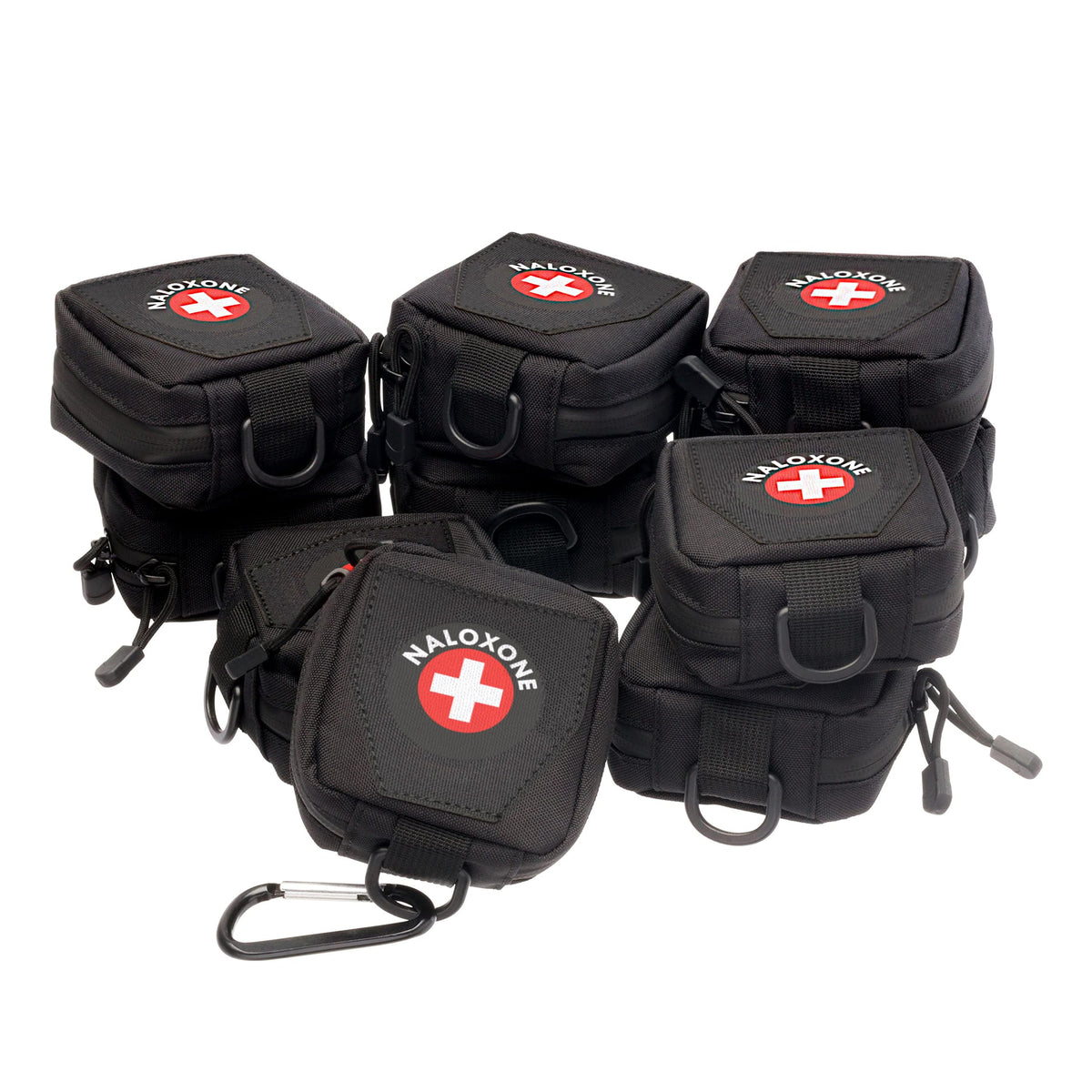 WWILKEN Naloxone belt pouch front view with dual spray holders for rapid access