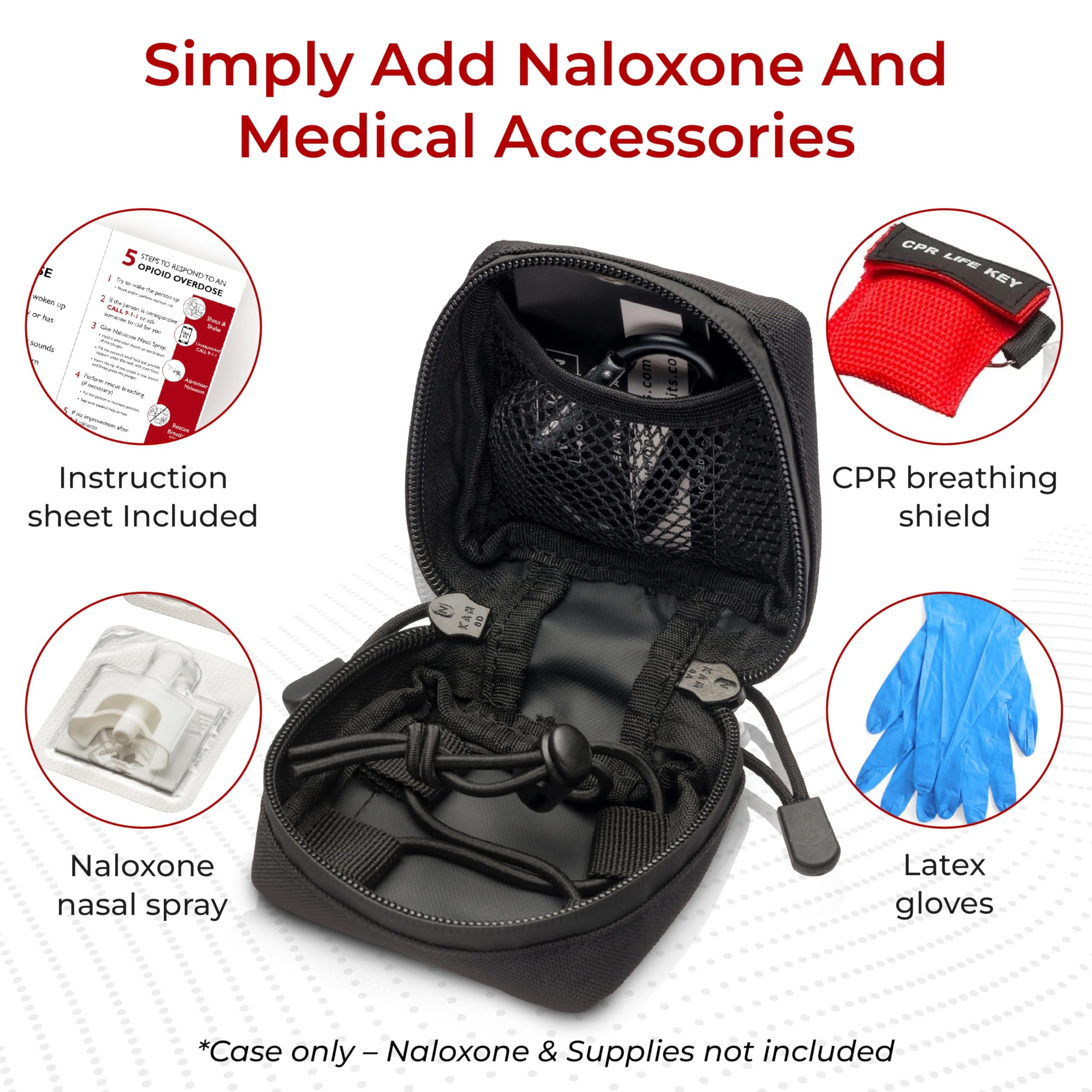 WWILKEN Naloxone pouch mesh pocket detail for essential accessories