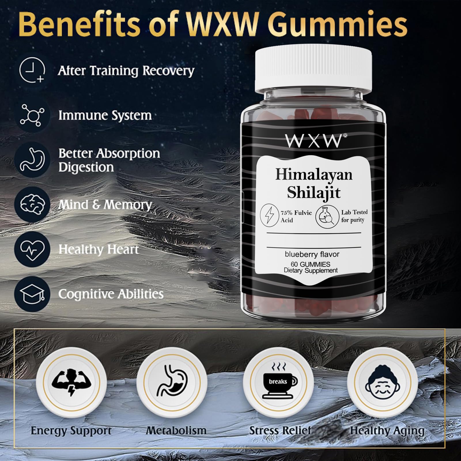 WXW Pure Himalayan Shilajit Gummies lifestyle shot with couple