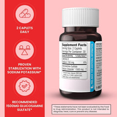WynnPharm Dona Crystalline Glucosamine Sulfate tablets arranged for daily intake and joint comfort