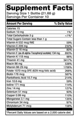WZBIO Optima Immune multivitamin row emphasizes balanced minerals.
