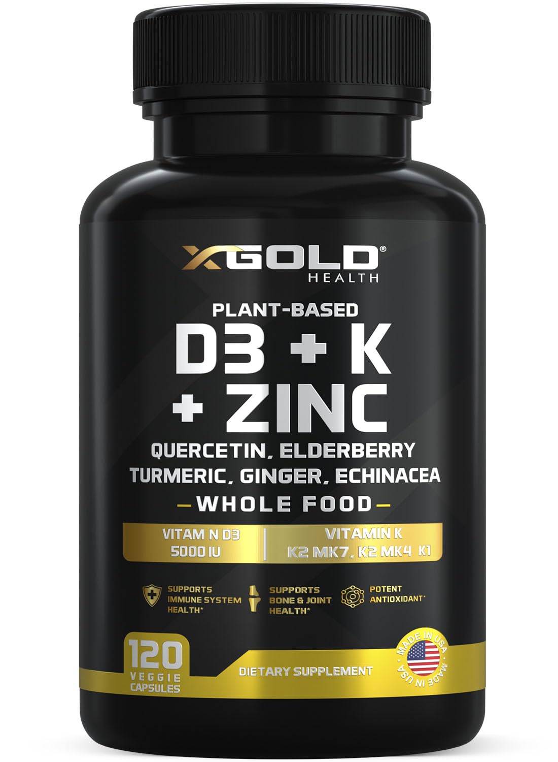 X Gold Health 8in1 bottle front for daily wellness.