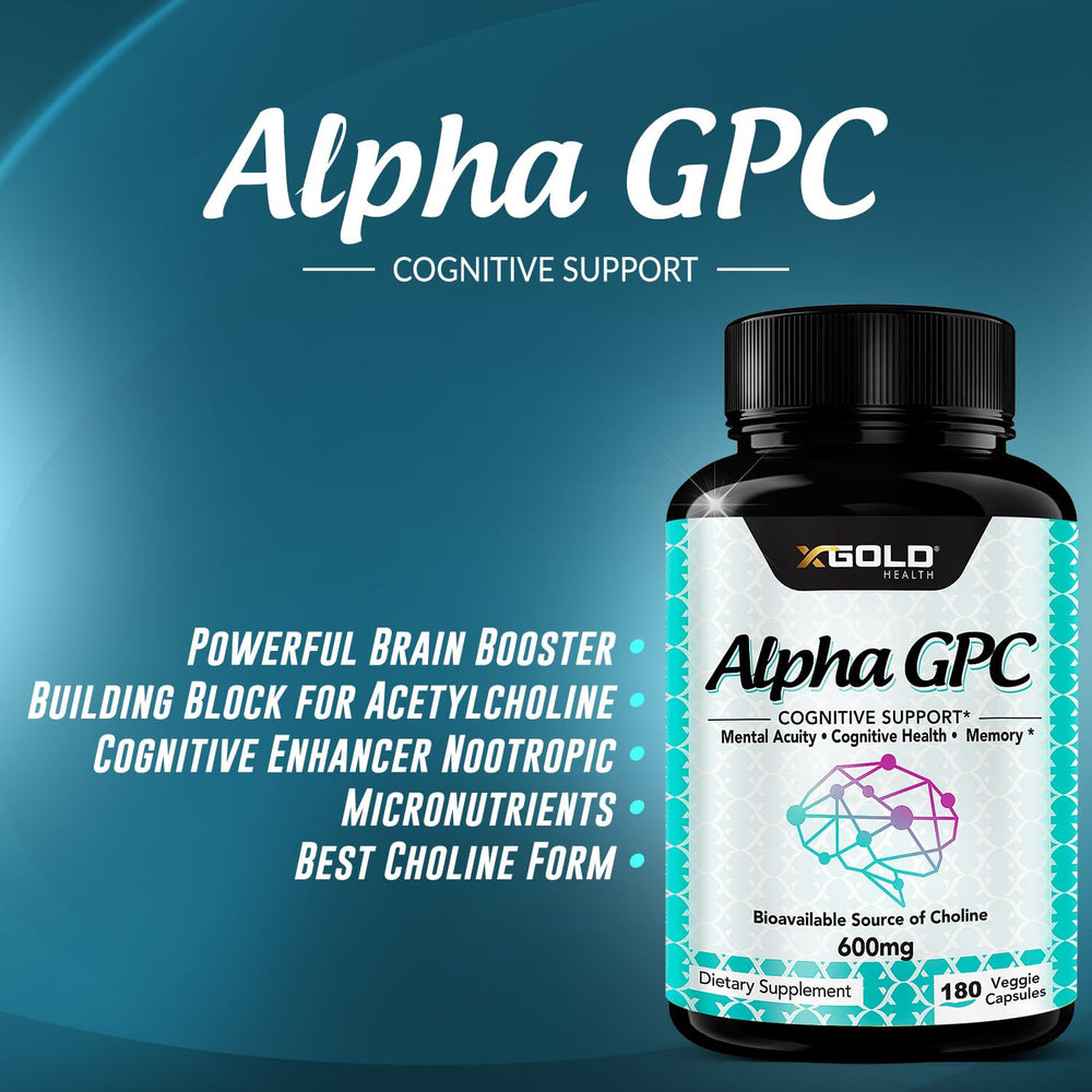 X Gold Health Alpha GPC daily-use visual suggests steady focus.