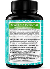 X Gold Health Alpha GPC purity label emphasizes high purity and vegan formula.