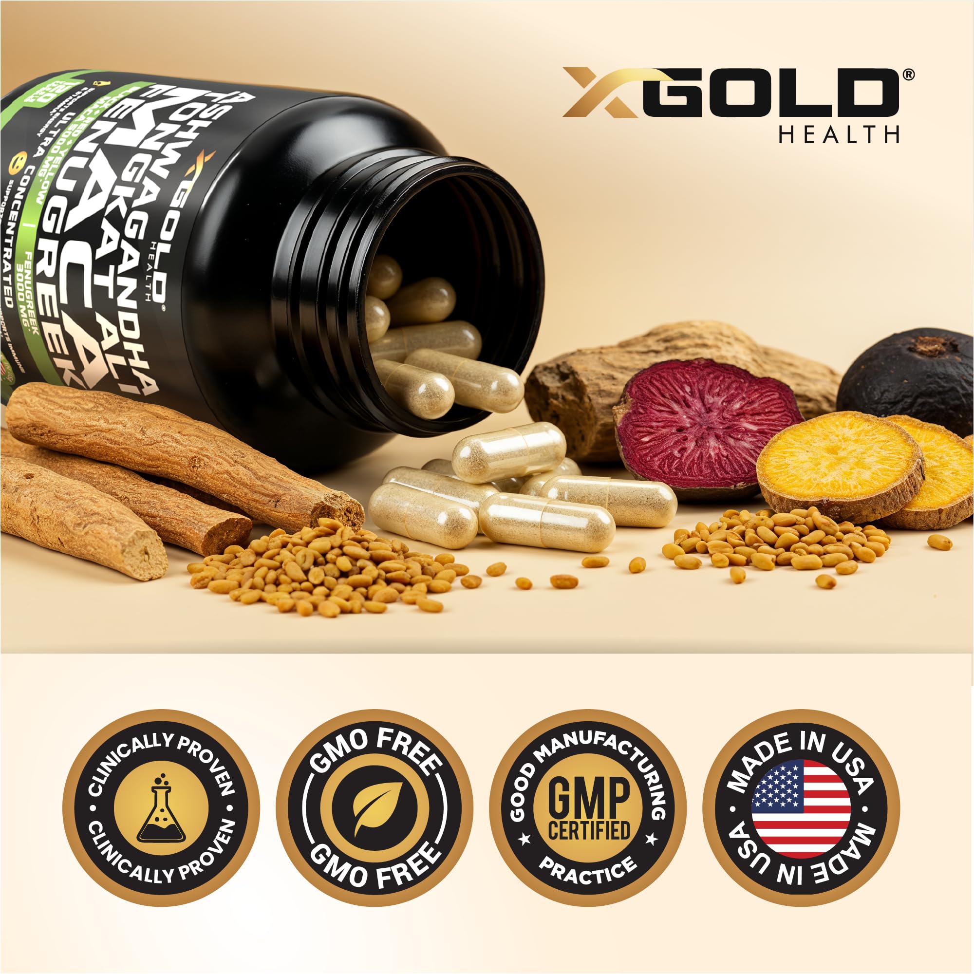 X Gold Health fenugreek seeds and capsules for versatile nutrition in daily use.