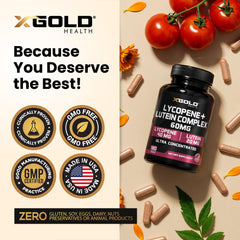 X Gold Health gluten-free non-GMO seal on packaging.