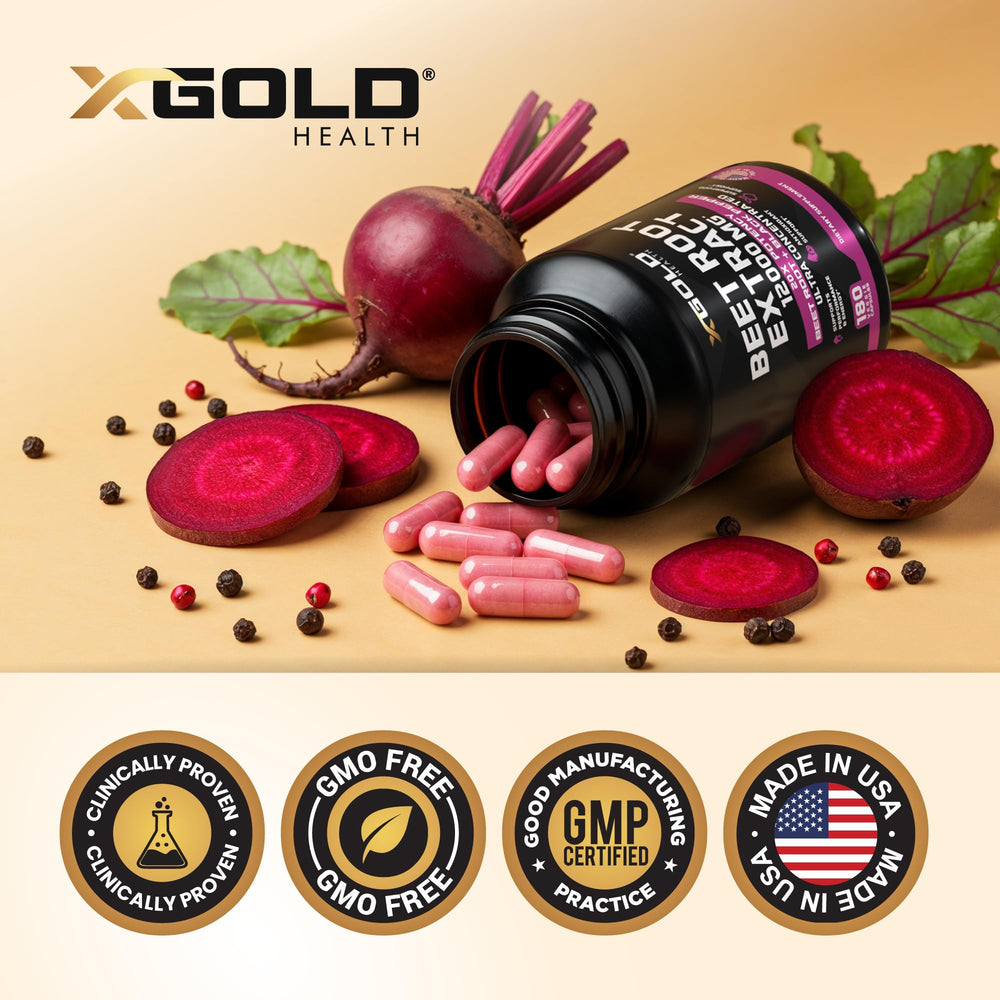 X Gold Health made-in-USA GMP facility seal reinforces product quality and safety