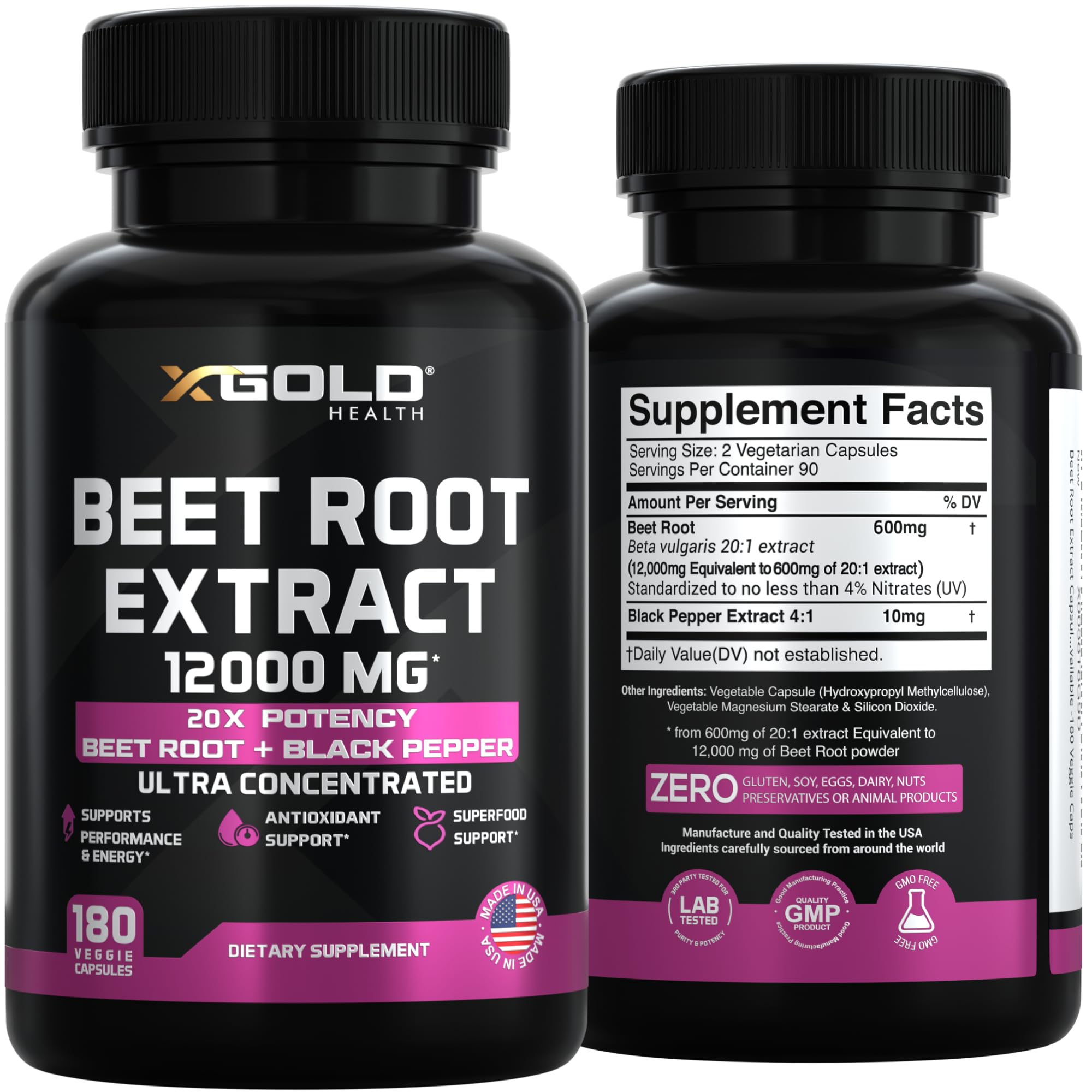 X Gold Health vegetarian gluten-free capsules offer clean supplement options