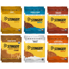 X-Zone Honey Stinnger organic waffle variety pack with six flavors for workout fueling and endurance