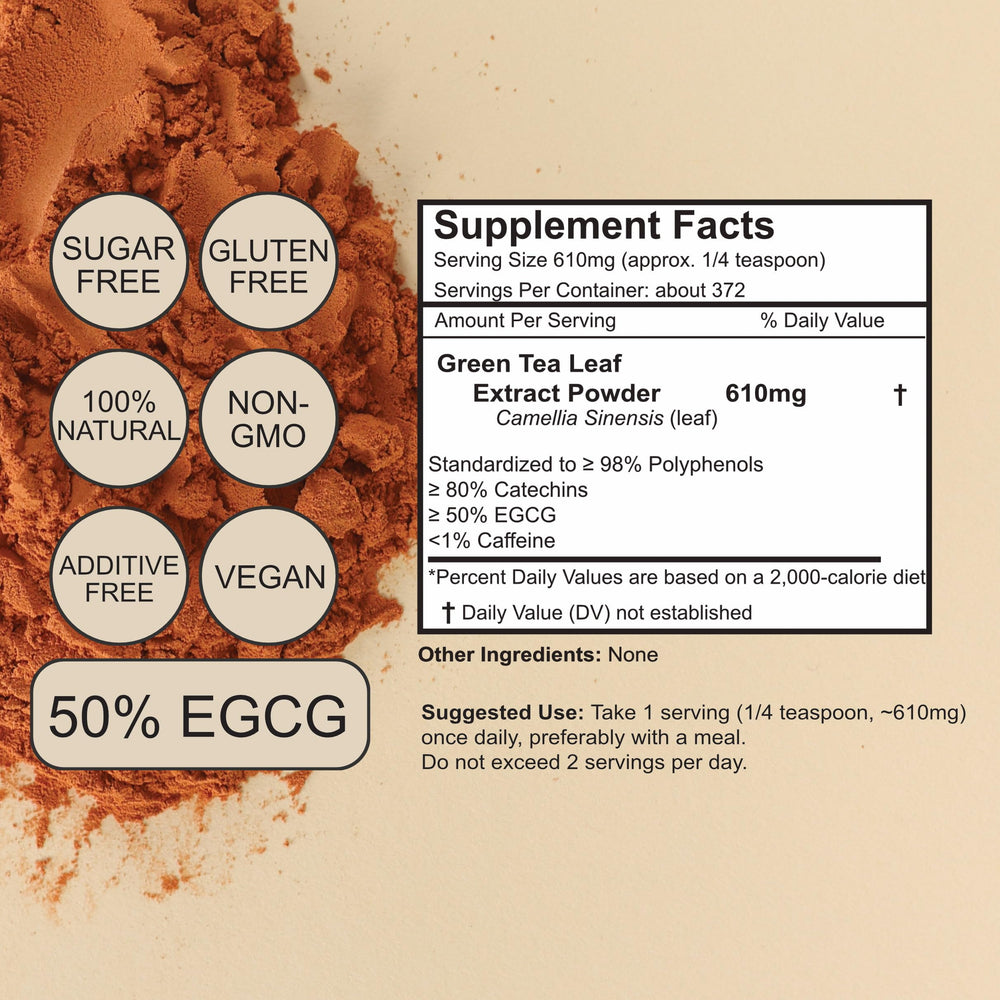 Xalya Green Tea Extract powder used in skincare routines for antioxidant potential