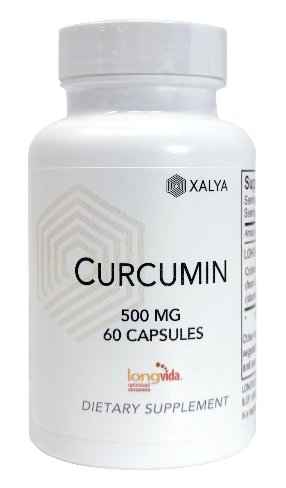 Xalya Longvida Curcumin bottle for a simple daily routine with high absorption.